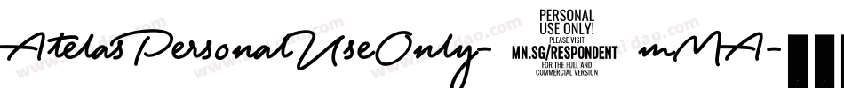 AtelasPersonalUseOnly-7mMA字体转换