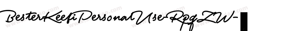 BesterKeefiPersonalUse-RpqZW字体转换