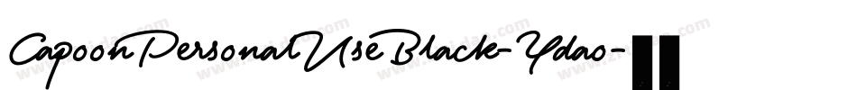 CapoonPersonalUseBlack-Ydao字体转换