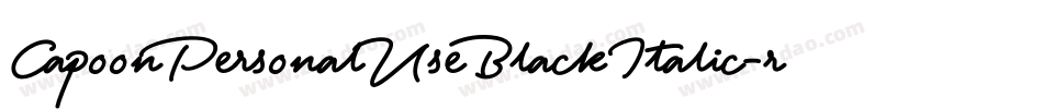 CapoonPersonalUseBlackItalic-r9q7字体转换