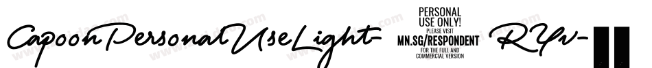 CapoonPersonalUseLight-2RYv字体转换