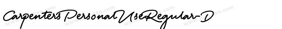 CarpentersPersonalUseRegular-DOLwR字体转换