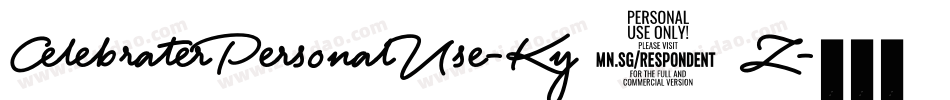 CelebraterPersonalUse-Ky0Z字体转换