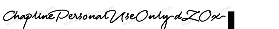 ChaplinePersonalUseOnly-dZOx字体转换