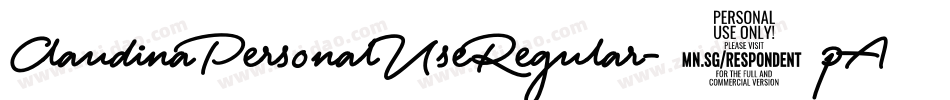 ClaudinaPersonalUseRegular-4pA4字体转换
