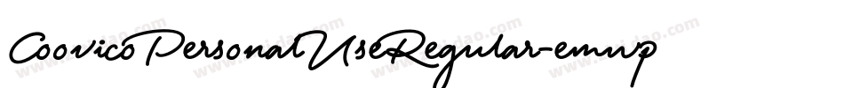 CoovicoPersonalUseRegular-emwp字体转换