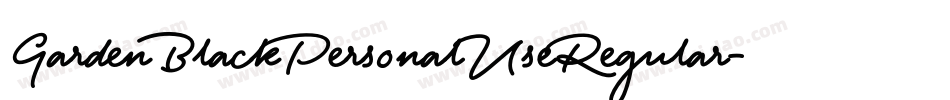 GardenBlackPersonalUseRegular-dY47字体转换