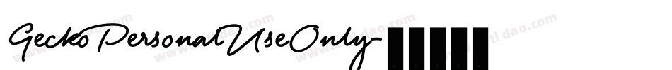 GeckoPersonalUseOnly字体转换