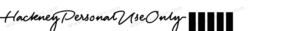HackneyPersonalUseOnly字体转换