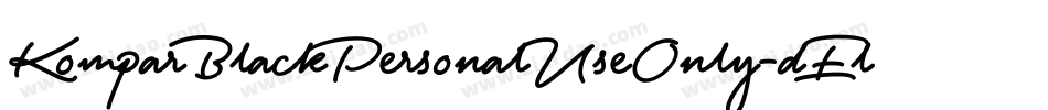 KomparBlackPersonalUseOnly-dElx字体转换