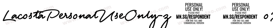LacostaPersonalUseOnly-z80oX字体转换
