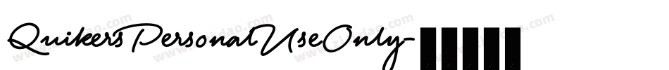 QuikersPersonalUseOnly字体转换