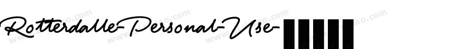 Rotterdalle-Personal-Use字体转换