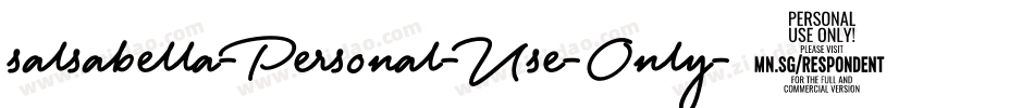 salsabella-Personal-Use-Only-2字体转换