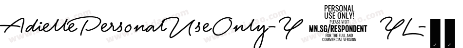 AdiellePersonalUseOnly-Y8YL字体转换