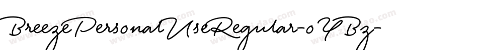 BreezePersonalUseRegular-oYBz字体转换