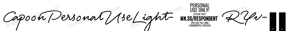 CapoonPersonalUseLight-2RYv字体转换