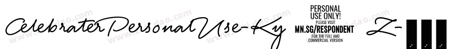 CelebraterPersonalUse-Ky0Z字体转换
