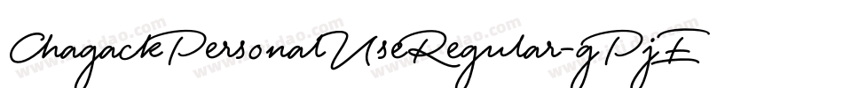 ChagackPersonalUseRegular-gPjE字体转换