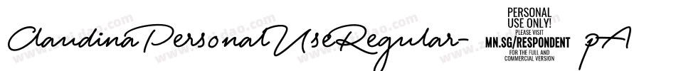 ClaudinaPersonalUseRegular-4pA4字体转换