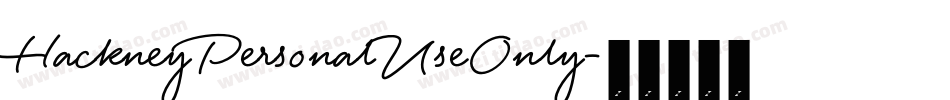 HackneyPersonalUseOnly字体转换