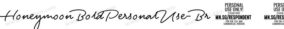 HoneymoonBoldPersonalUse-Br78字体转换
