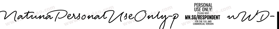 NatunaPersonalUseOnly-p7wWD字体转换