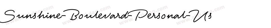 Sunshine-Boulevard-Personal-Use字体转换