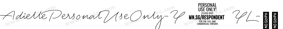 AdiellePersonalUseOnly-Y8YL字体转换