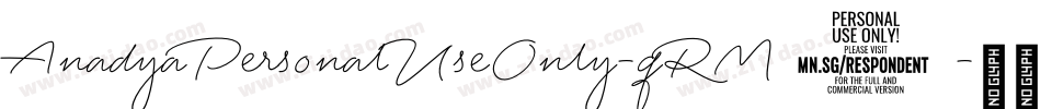 AnadyaPersonalUseOnly-qRM0字体转换