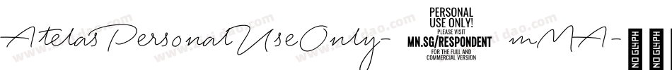 AtelasPersonalUseOnly-7mMA字体转换