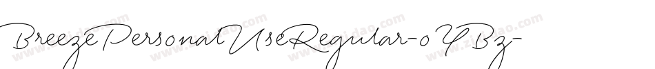 BreezePersonalUseRegular-oYBz字体转换