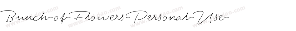 Bunch-of-Flowers-Personal-Use字体转换