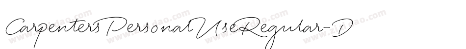 CarpentersPersonalUseRegular-DOLwR字体转换