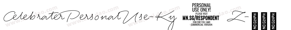 CelebraterPersonalUse-Ky0Z字体转换