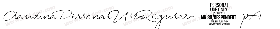 ClaudinaPersonalUseRegular-4pA4字体转换