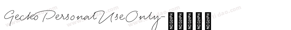GeckoPersonalUseOnly字体转换