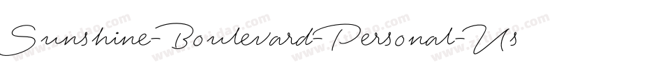 Sunshine-Boulevard-Personal-Use字体转换