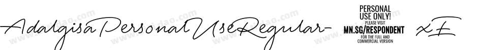 AdalgisaPersonalUseRegular-2xE8字体转换