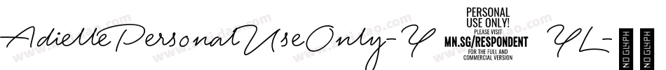 AdiellePersonalUseOnly-Y8YL字体转换