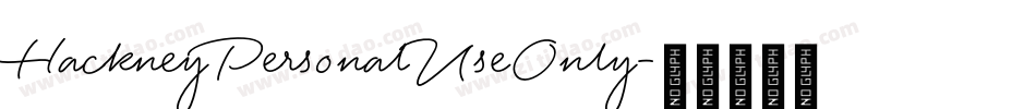 HackneyPersonalUseOnly字体转换