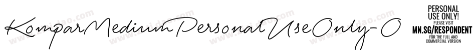 KomparMediumPersonalUseOnly-O8JA字体转换