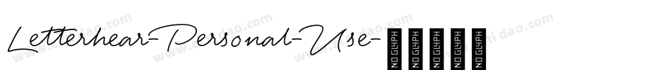 Letterhear-Personal-Use字体转换