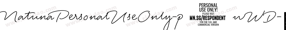 NatunaPersonalUseOnly-p7wWD字体转换