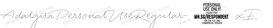 AdalgisaPersonalUseRegular-2xE8字体转换