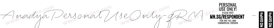 AnadyaPersonalUseOnly-qRM0字体转换