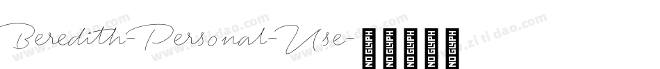 Beredith-Personal-Use字体转换