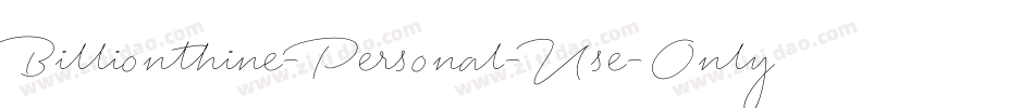 Billionthine-Personal-Use-Only字体转换