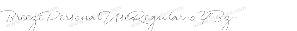 BreezePersonalUseRegular-oYBz字体转换