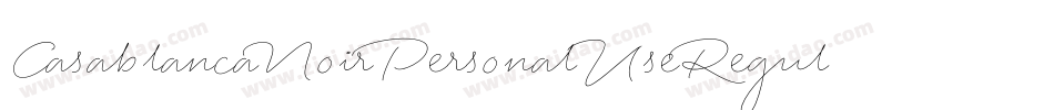 CasablancaNoirPersonalUseRegular-KR87字体转换